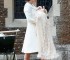 Kate Middleton lució un vestido abrigo de la casa Alexander McQueen.