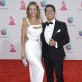 Los novios de la torta: Carola de Moras y Rafa Araneda en la ceremonia de entrega de los Grammy Latino. Anoche, en el Teatro MGM, en Las Vegas.