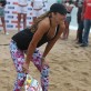 Carola de Moras deportiva en el fallido tenis-playa de los anfitriones de Viña.