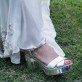 Look: Los zapatos de la novia son Vince Camuto y se los regaló su madre.