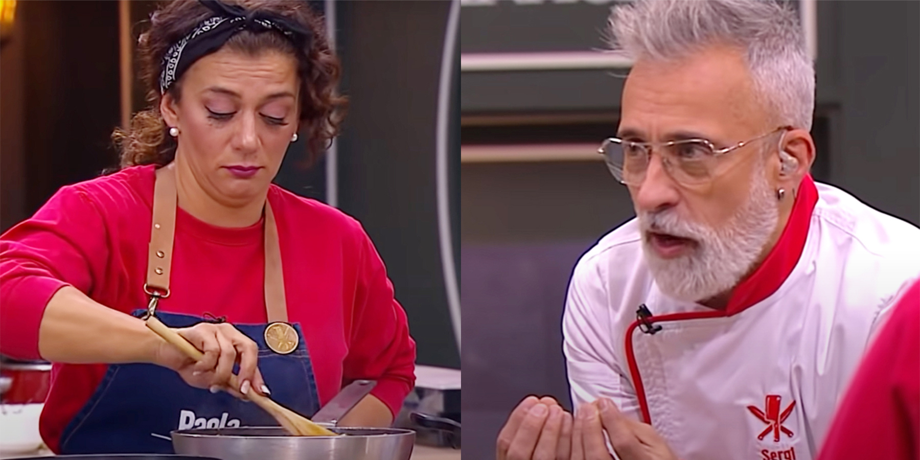 No, cariño! ¡Es que no has entendido nada! ¡Nada de lo que te he dicho!  ¡Nada…!», retó el chef Sergi Arola a Paolita Troncoso Glamorama