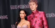 Director Machine Gun Kelly and cast member Megan Fox attend a premiere for the film Good Mourning in West Hollywood, California, U.S. May 12, 2022. REUTERS/Mario Anzuoni