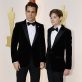 Colin Farrell and his son Henry pose on the champagne-colored red carpet during the Oscars arrivals at the 95th Academy Awards in Hollywood, Los Angeles, California, U.S., March 12, 2023. REUTERS/Eric Gaillard