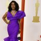 Angela Bassett poses on the champagne-colored red carpet during the Oscars arrivals at the 95th Academy Awards in Hollywood, Los Angeles, California, U.S., March 12, 2023. REUTERS/Eric Gaillard