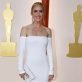 Emily Blunt poses on the champagne-colored red carpet during the Oscars arrivals at the 95th Academy Awards in Hollywood, Los Angeles, California, U.S., March 12, 2023. REUTERS/Eric Gaillard