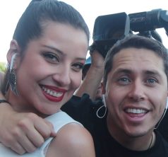 19 de Noviembre del 2017/SANTIAGO 
Votaciones presidenciales 2017,Maria Jose Quintanilla con Carol Lucero, transmiten en directo desde el estadio Bicentenario de la Florida
FOTO:MATIAS SALAS O./AGENCIAUNO