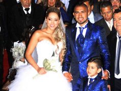 27 de diciembre del 2014/SANTIAGO 
El jugador de futbol nacional Arturo Vidal comtrae matrimonio con María Teresa Matus, evento realizado en la iglesia San Ignacio de Loyola ubicada en el centro de Santiago. 
FOTO: CRISTOBAL ESCOBAR/AGENCIAUNO