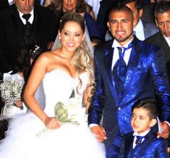 27 de diciembre del 2014/SANTIAGO 
El jugador de futbol nacional Arturo Vidal comtrae matrimonio con María Teresa Matus, evento realizado en la iglesia San Ignacio de Loyola ubicada en el centro de Santiago. 
FOTO: CRISTOBAL ESCOBAR/AGENCIAUNO