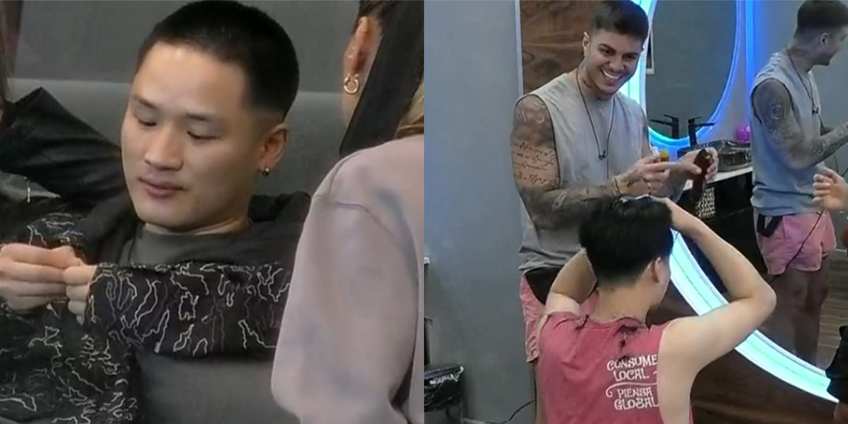 «No me veo lindo»: Manuel llegó y le cortó el pelo a su amigo Yuhui en Gran Hermano y todo terminó mal