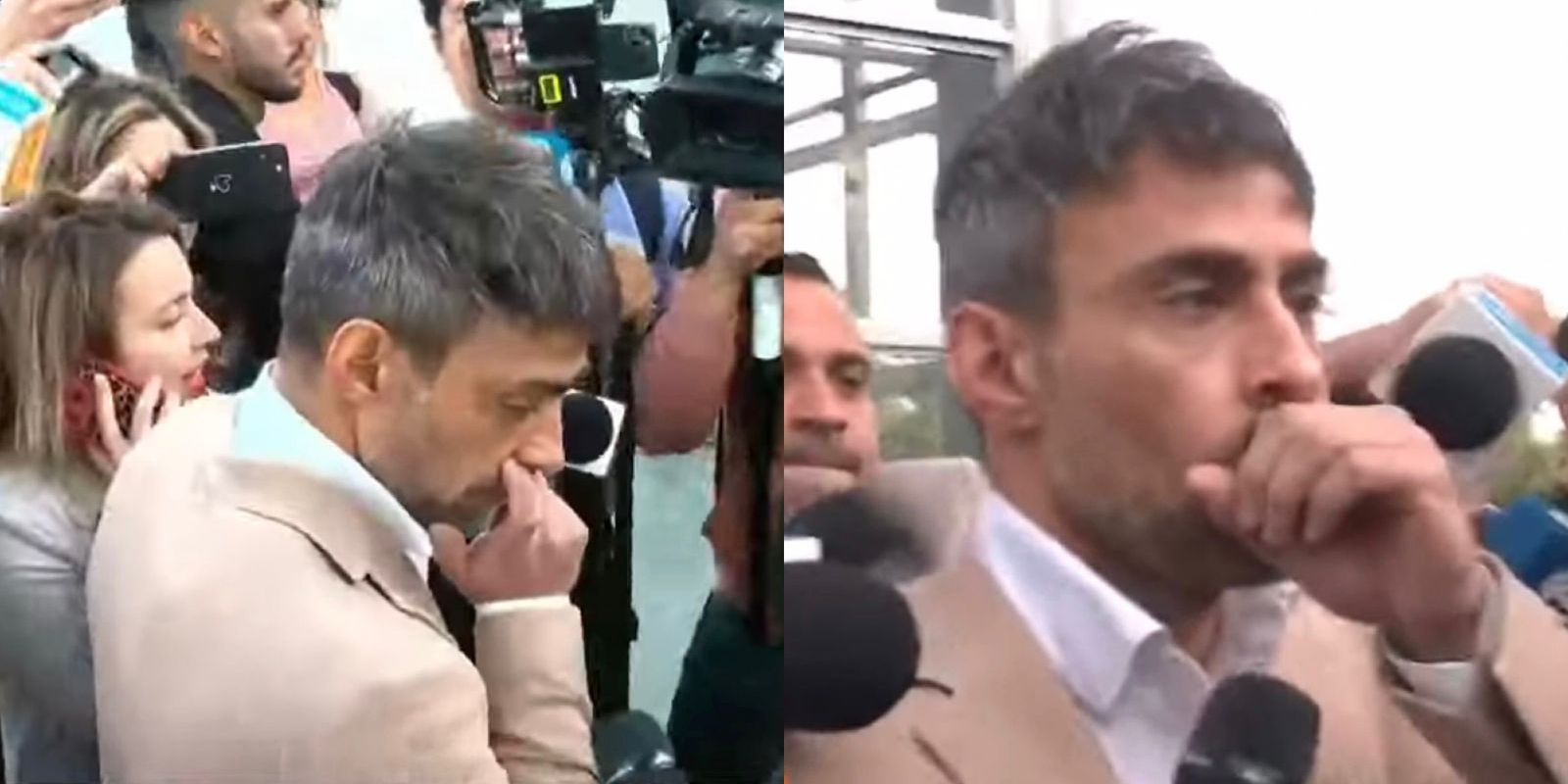 «Está muy conmocionado», la caótica llegada de Jorge Valdivia al Centro de Justicia